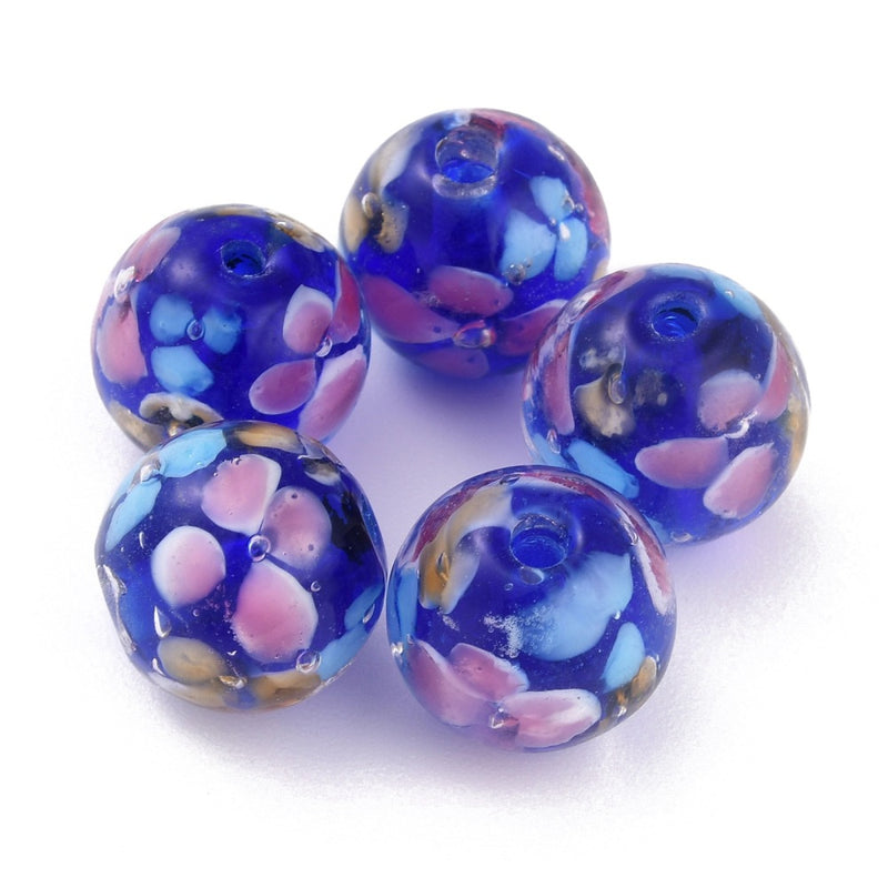 Lampwork - Round - 12mm - 10 pieces
