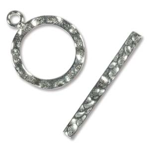 Sterling Silver - Clasp - Toggle - Round - 20mm x 15mm - 1 Set