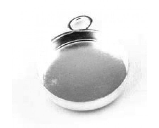 Bezel Pendant - Round - 16mm - Silver