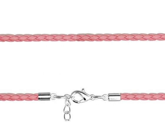 Pandora Style Bracelet - Braided Leather Cord - 20cm