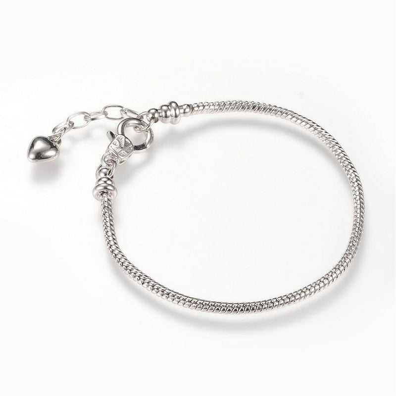 Pandora Style Bracelet - Platinum - 19.5cm