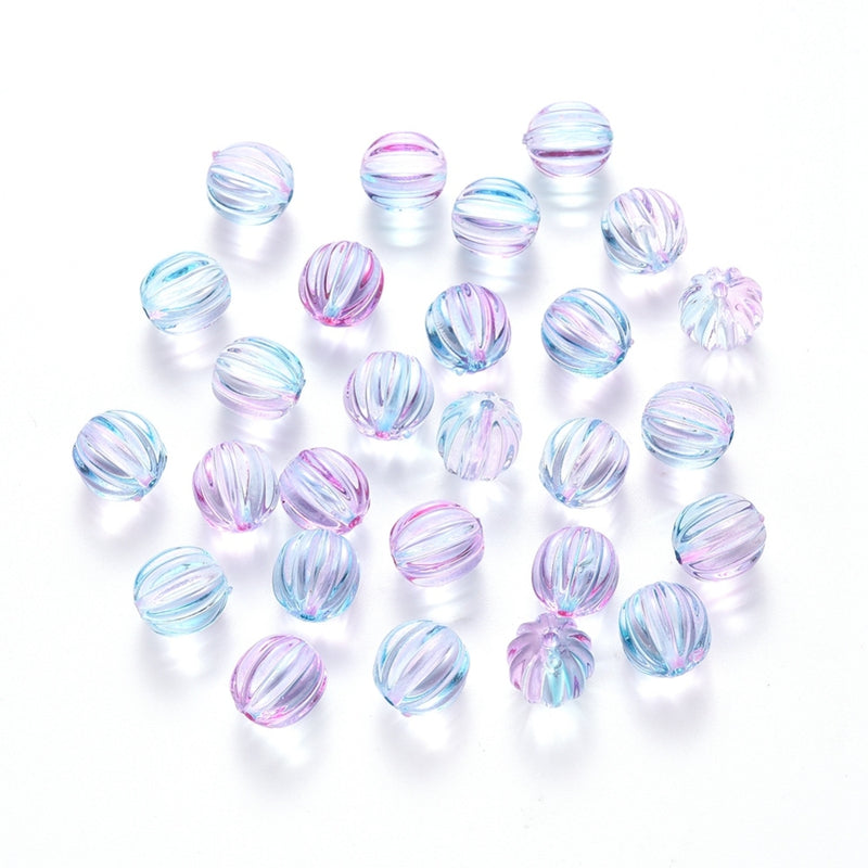 Acrylic - Round - Corrugated (Spray Painted) - 10mm - 40 pieces