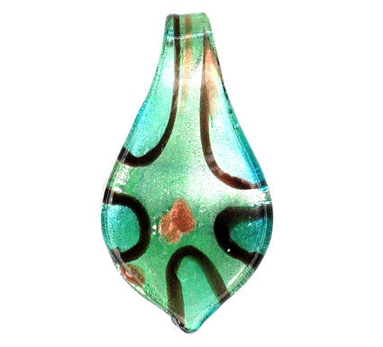Pendant - Murano Glass - Smooth Leaf - 1 piece