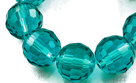 Glass - Round (Faceted) - 12mm - 50cm Strand