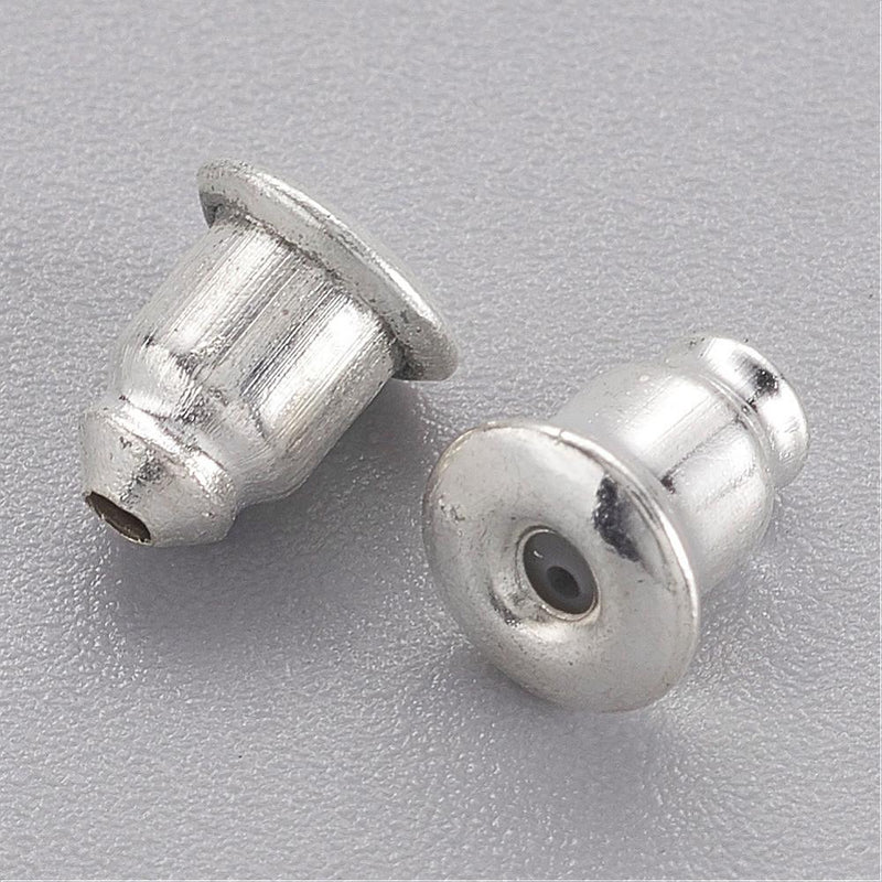 Earring Back - Nut - 5mm - Silver