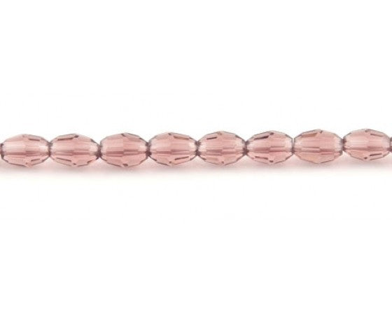 Glass - Oval (Faceted) - 6mm x 4mm - 42cm Strand