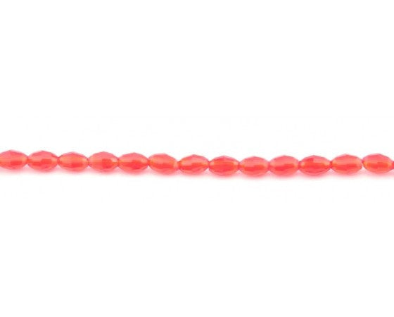 Glass - Oval (Faceted) - 6mm x 4mm - 42cm Strand