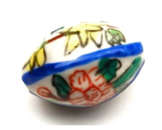 Porcelain - Large Bead - Oval (Puffed) - 28mm x 18mm - 1 piece