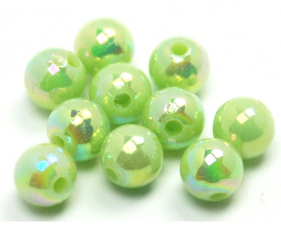 Acrylic - Round - Pearlescent - 6mm - 60 pieces