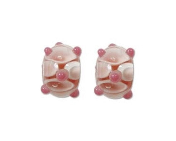 Lampwork - Abacus (Bumpy) 14mm x 9mm - 10 pieces