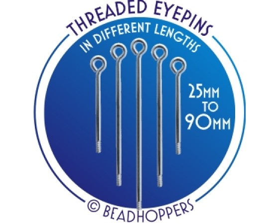 Beadhopper - Interchangeable Threaded Eyepin - 10 pieces - Silver