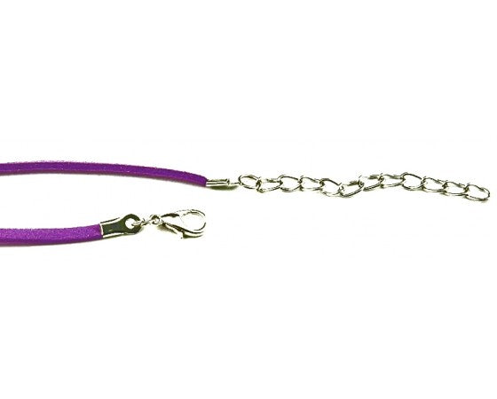 Faux Suede Cord Necklace - Flat - 2.5mm - 45cm