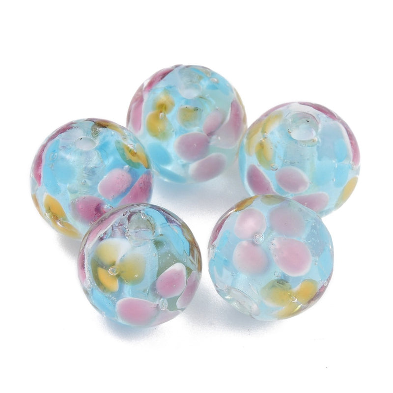 Lampwork - Round - 12mm - 10 pieces