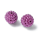 Acrylic - Round - Berry - 12mm - 10 pieces - Purple