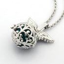 Metal Necklace with Caged Locket Pendant
