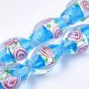 Lampwork - Tube (Round) - 18mm x 12mm - 5 pieces