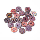 Buttons - 2-Hole - Wood- 20 pieces