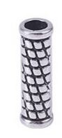 Metal - Tube - 10 pieces - Antique Silver
