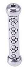 Metal - Tube - 10 pieces - Antique Silver
