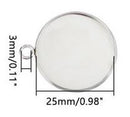 Bezel Earrings Kit - 1 pair - Stainless Steel