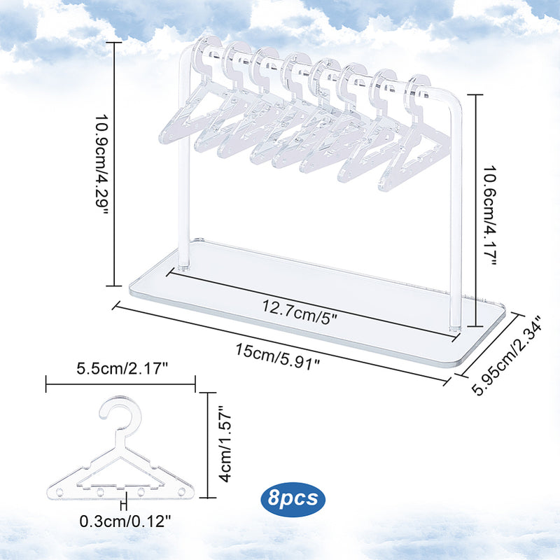 Earring Holder - Coat Hanger - Acrylic - Clear