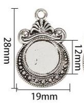 Bezel Earrings Kit - Round - 1 pair