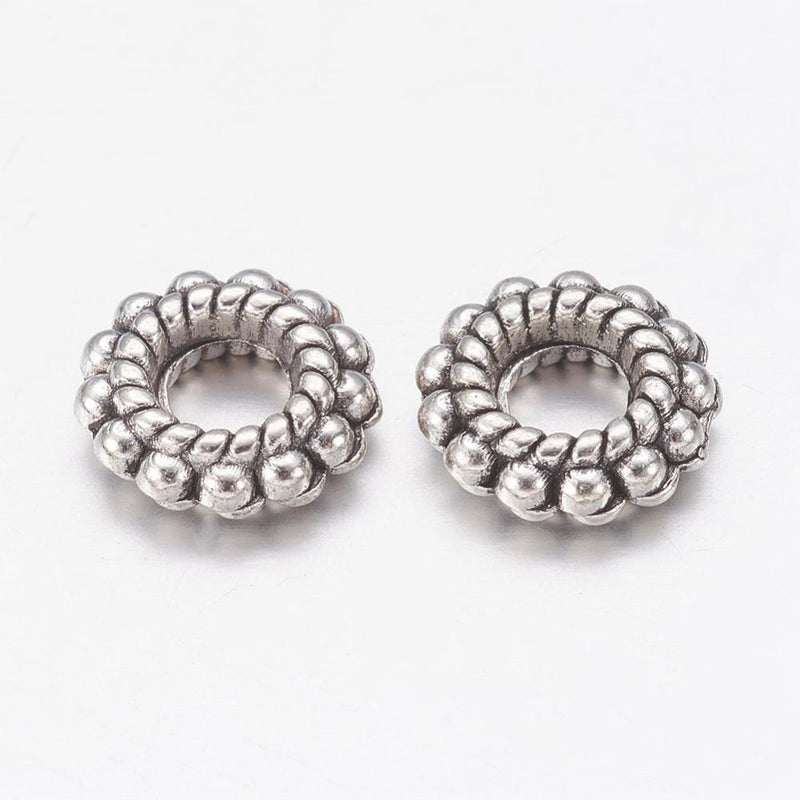 Metal - Ring - 8mm x 2mm - 20 pieces - Antique Silver