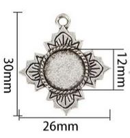 Bezel Earrings Kit - Round - 1 pair