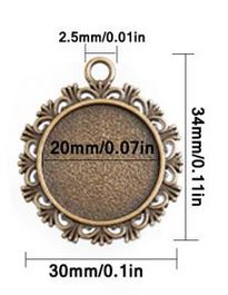 Bezel Earrings Kit - Round - 1 pair