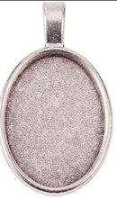 Bezel Pendant Kit - 1 set - Antique Silver