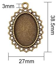 Bezel Earrings Kit - Oval - 1 pair