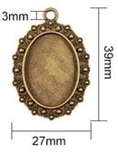 Bezel Earrings Kit - Oval - 1 pair