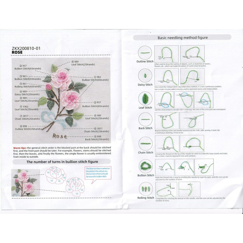 Kit - Embroidery - Rose
