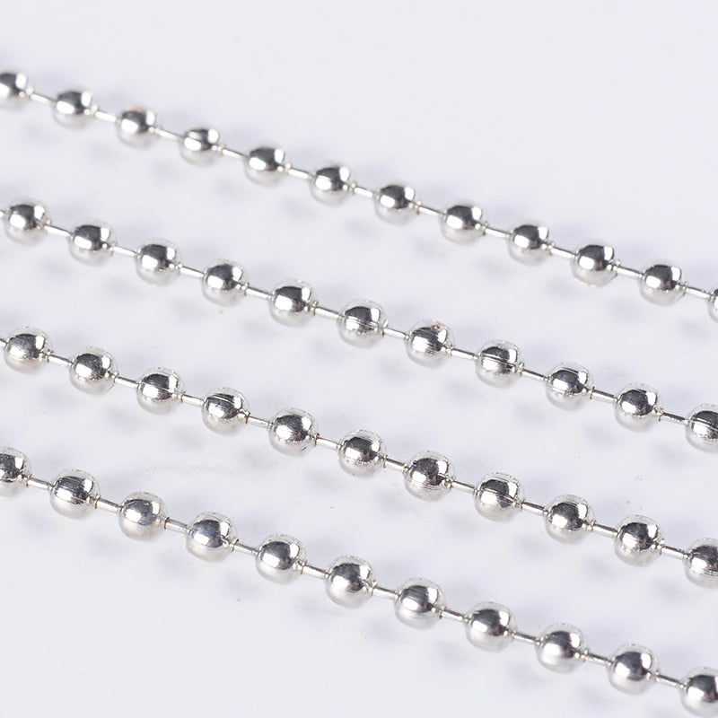Chain - Ball - 2.4mm - 1 meter - Platinum