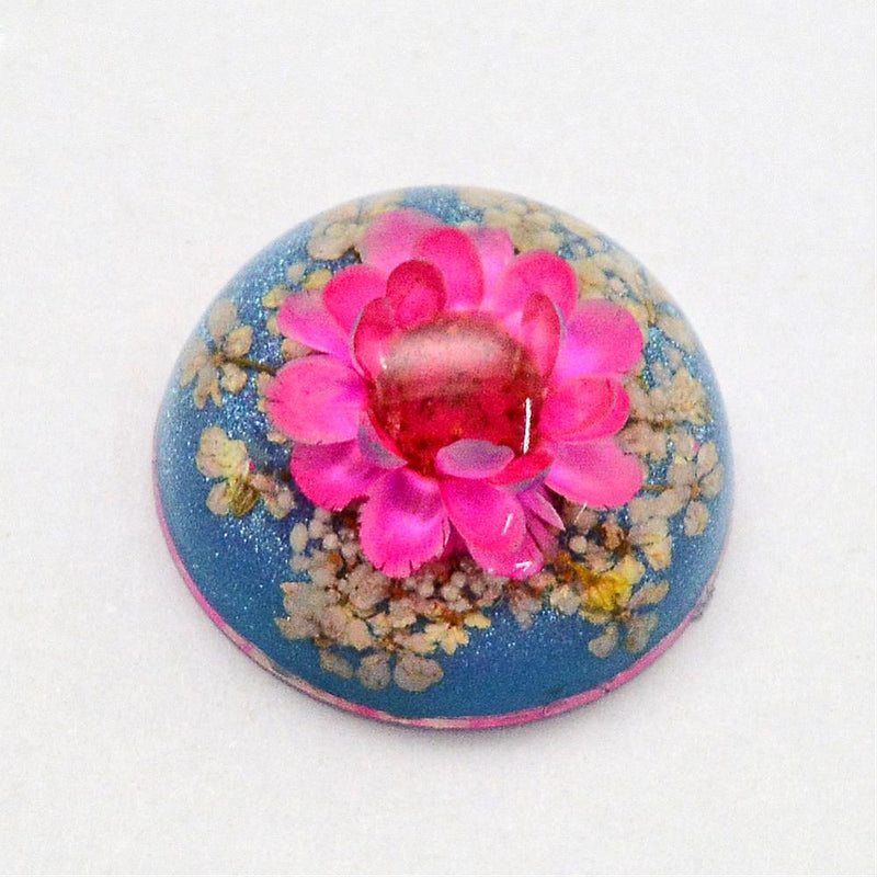 Cabochon - Resin - Dried Flower - 1 piece