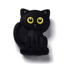 Silicone - Halloween Bead - Black Cat - 27.5mm x 20.5mm - 1 piece