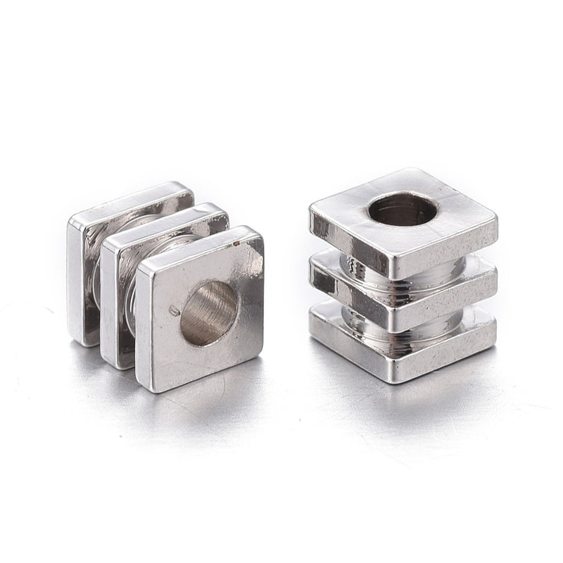 Metal - Cube - 4mm - 20 pieces (Limited Quantities)