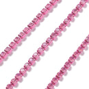 Chain - Colour Cup with Rhinestones - 2mm - 1 meter