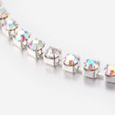 Chain - Silver Cup with Rhinestones - 2mm - 1 meter