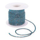 Chain - Silver Cup with Rhinestones - 2mm - 1 meter