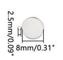 Bezel Earrings Kit - 1 pair - Stainless Steel
