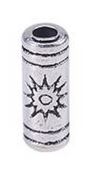 Metal - Tube - 10 pieces - Antique Silver