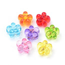 Acrylic - Flower - 16mm x 16mm - 10 pieces - Mixed Colours