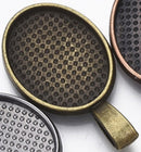 Bezel Pendant - Oval - 31mm x 12.5mm - 1 piece