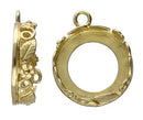 Beadsmith - Bezel - Pendant - Round - 14mm - Brass