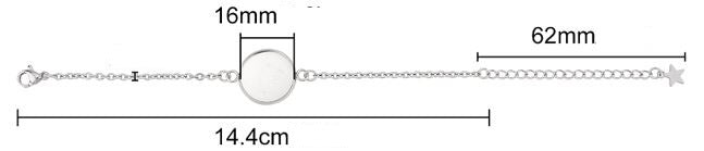 Bezel Bracelet Kit - Round - Cab 16mm - 1 set