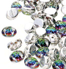 Czech - Baroque Cab (Two Hole) - 8mm x 6mm - 25 beads