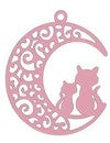 Charms - Stainless Steel - Spray Painted - Cats - 2 pieces