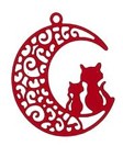 Charms - Stainless Steel - Spray Painted - Cats - 2 pieces