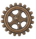 Steampunk Gears - Cogs - Antique Bronze - 10 pieces